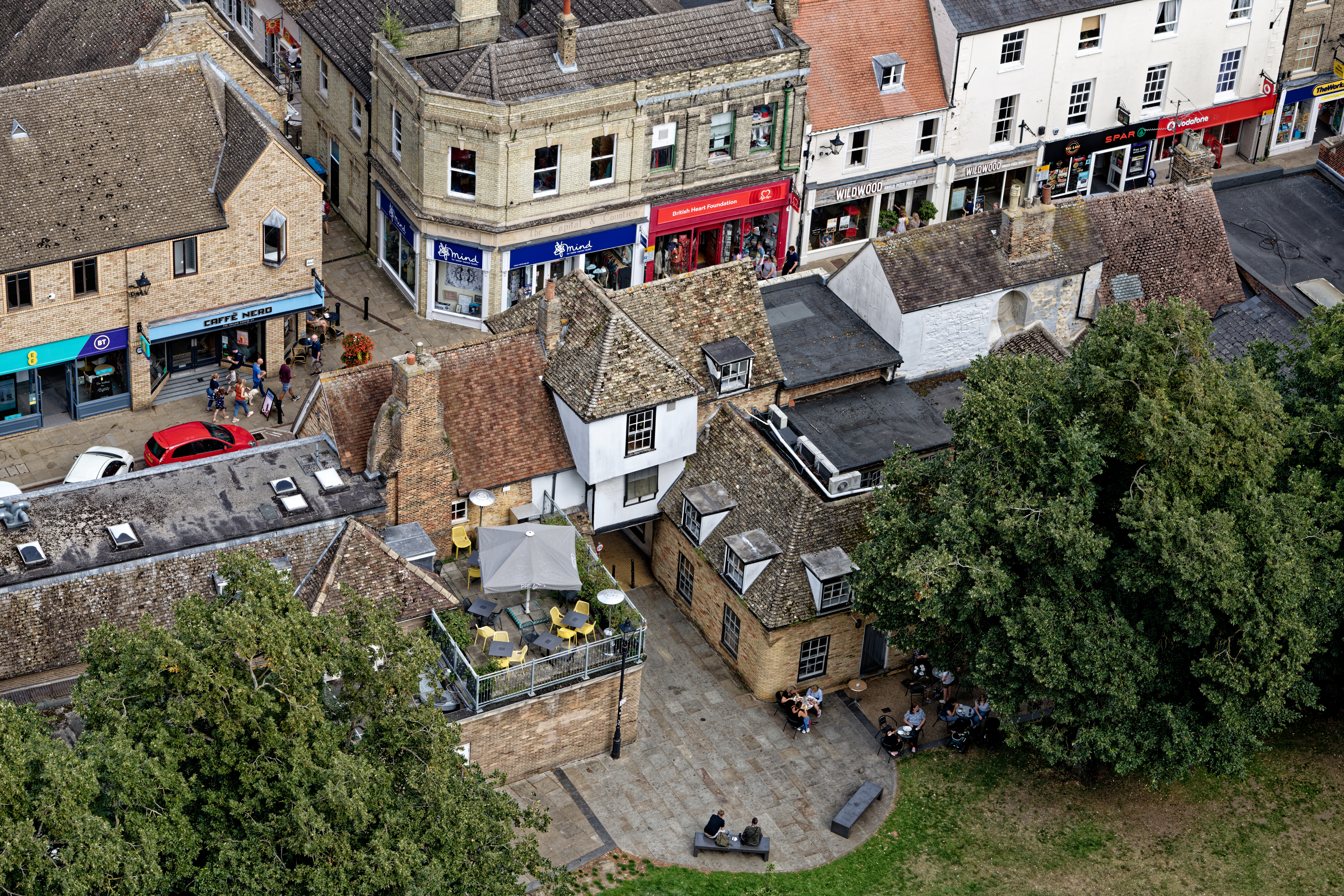 Historic Ely High Street independent shopfronts and local trade